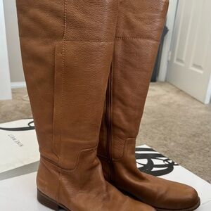 Nine Weat Brown Leather Knee-High Boots